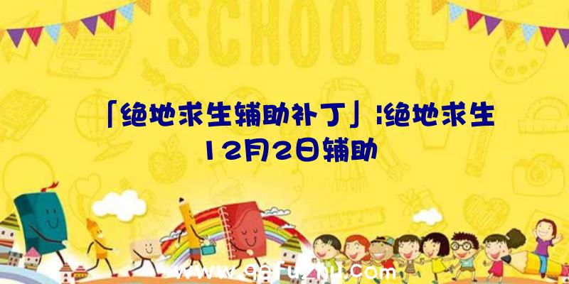 「绝地求生辅助补丁」|绝地求生12月2日辅助